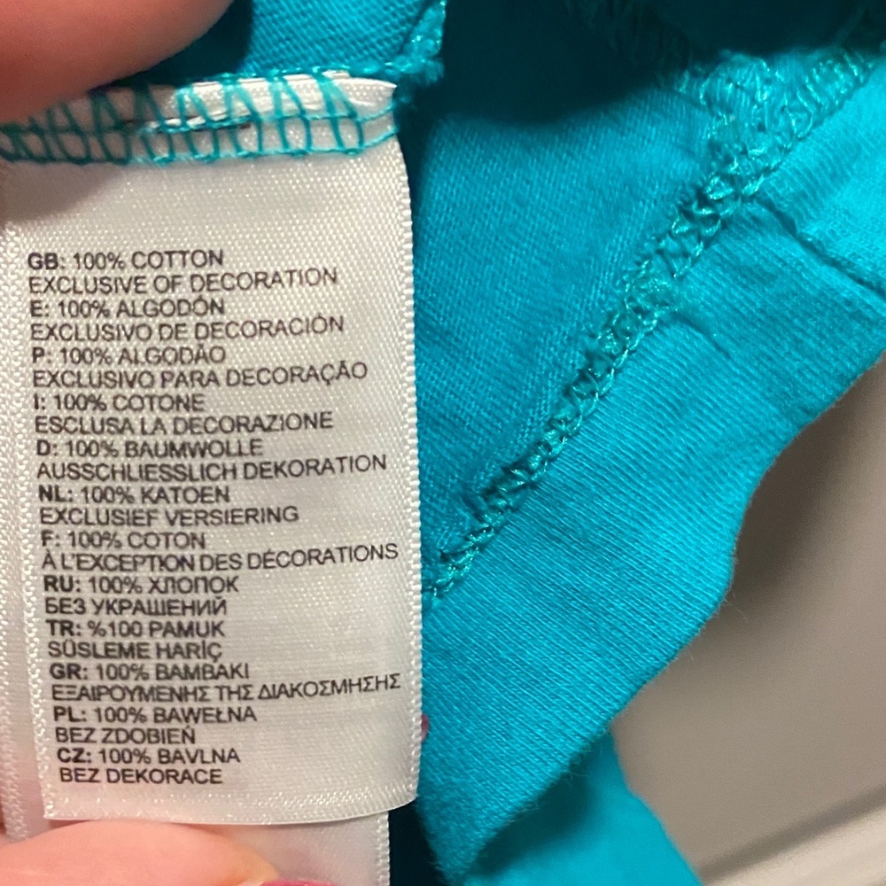 The North Face Graphic Logo Tee Turquoise Cotton Outdoors Streetwear XL - Picture 4 of 4